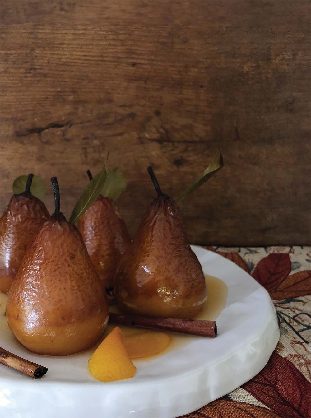 HONEY & WINE BAKED PEARS