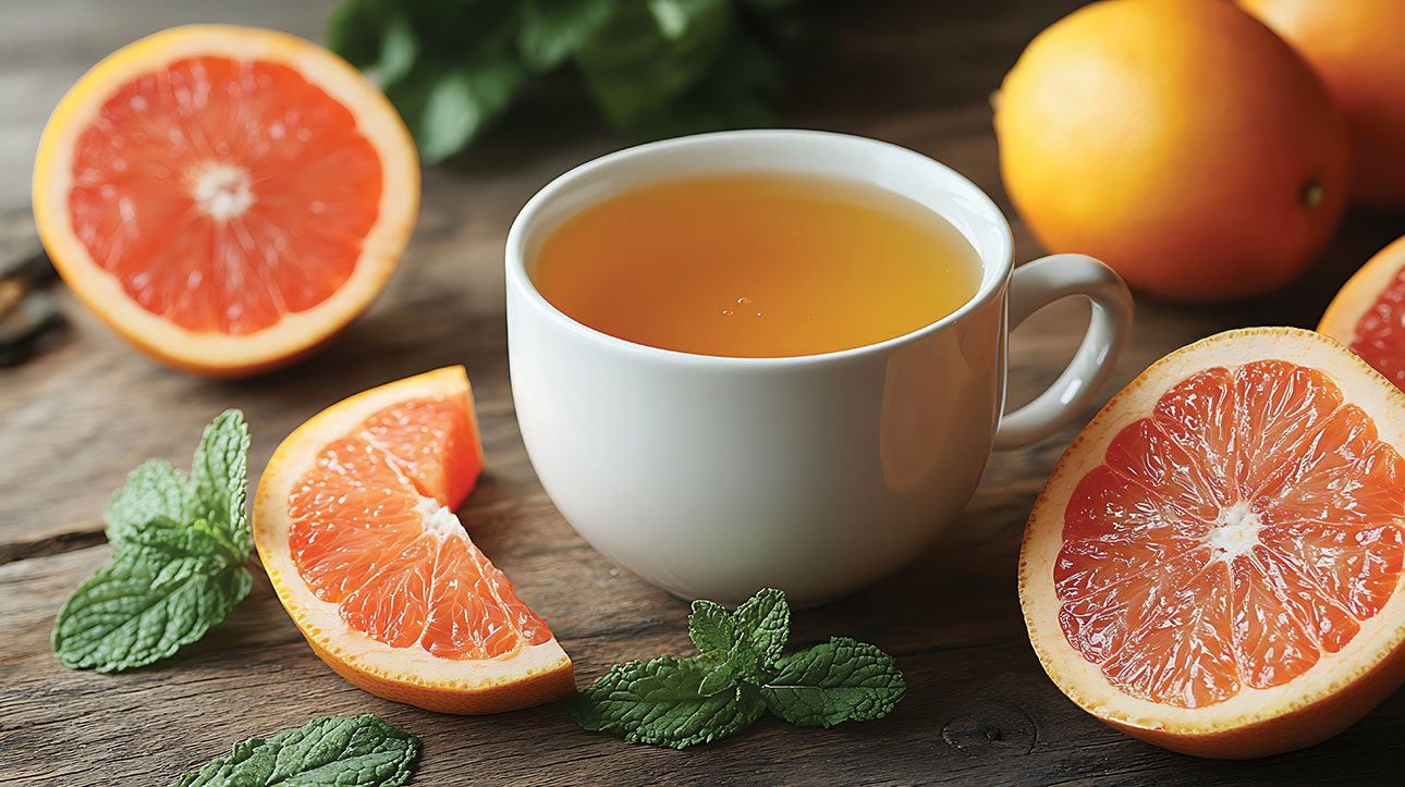 Citrus Therapy: Grapefruit-Mint Tea